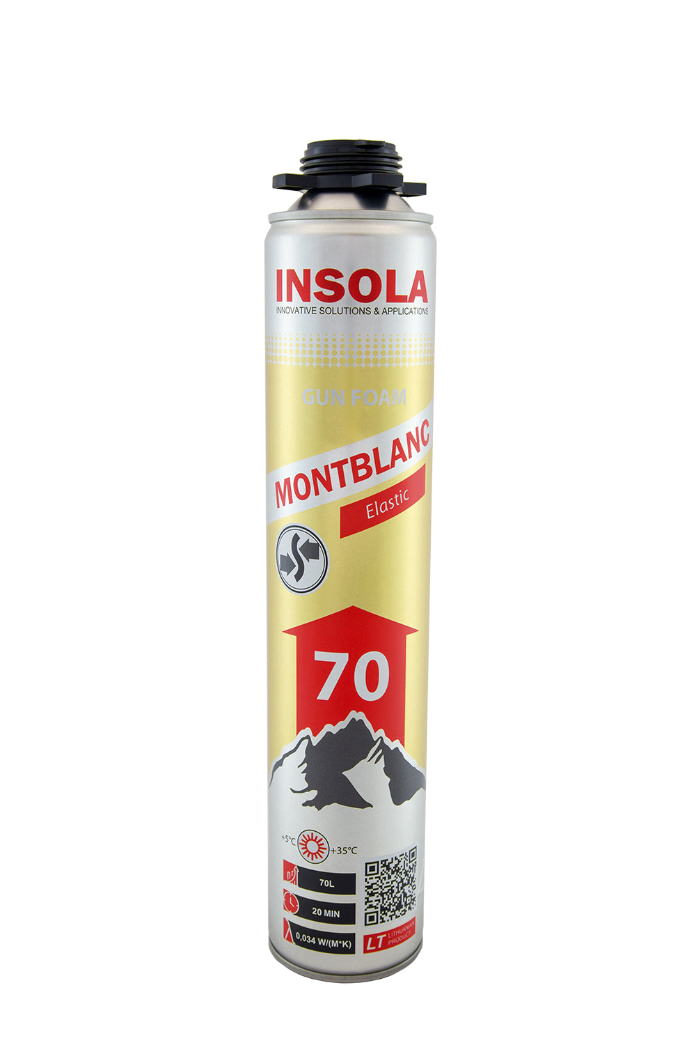 Spray de espuma de poliuretano para pistola de un solo componente para el sellado profesional de ventanas y puertas, con alta elasticidad, gran rendimiento y rápido fraguado