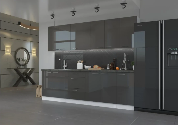 Cocina Sofía – Diseño en blanco o gris brillo, personalizable a tu espacio