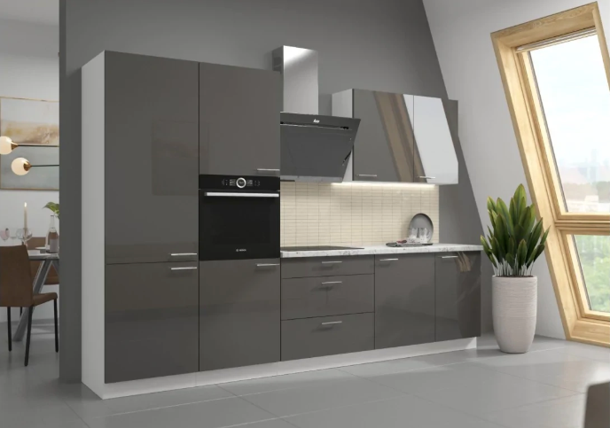 Cocina Sofía – Diseño en blanco o gris brillo, personalizable a tu espacio