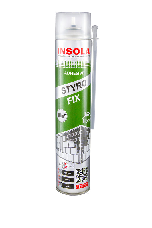 Spray adhesivo de poliuretano para fijación de paneles aislantes