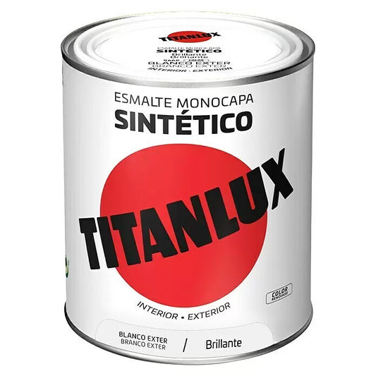 Esmalte Blanco Brillo Titanlux 750 ml – Sintético Industrial