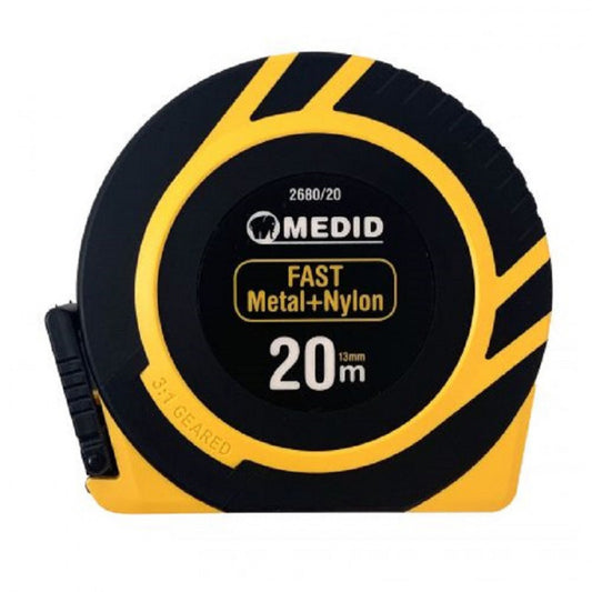 Cinta Métrica Metálica Medid Nylon Fast 20 m – 13 mm de ancho
