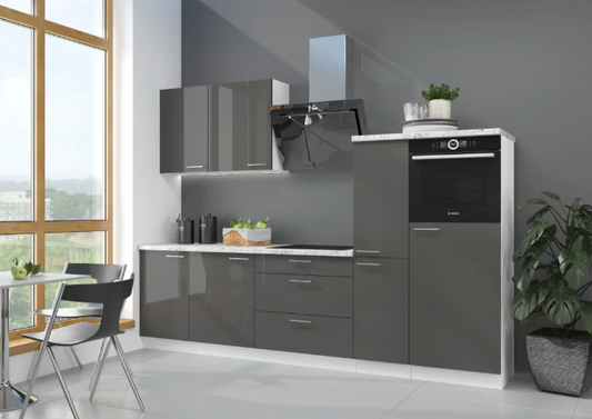 Cocina Sofía – Diseño en blanco o gris brillo, personalizable a tu espacio