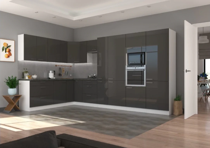 Cocina Sofía – Diseño en blanco o gris brillo, personalizable a tu espacio